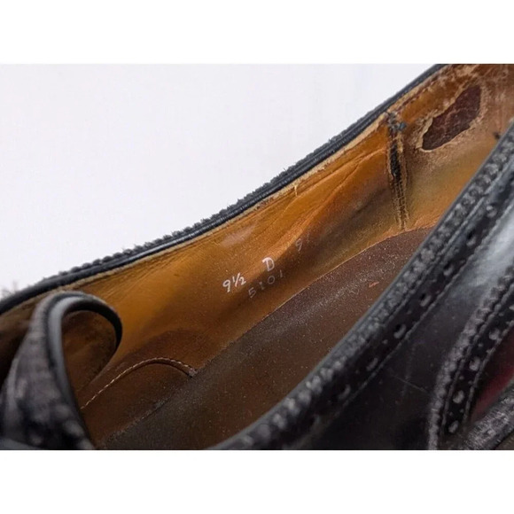Allen Edmonds LEXINGTON 5101 Black Cap Toe Oxfords Derby Dress Shoes sz. 9 1/2 D main image 8